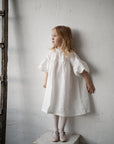 White Parachute Linen Dress