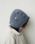 Dusty Blue Classic Linen Bonnet