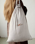 Fawn in the Forest Pouch Linen Bag