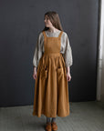 Mustard Cottage Linen Dress