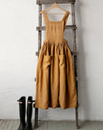 Mustard Cottage Linen Dress