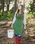 Apple Green Traditional Linen Apron