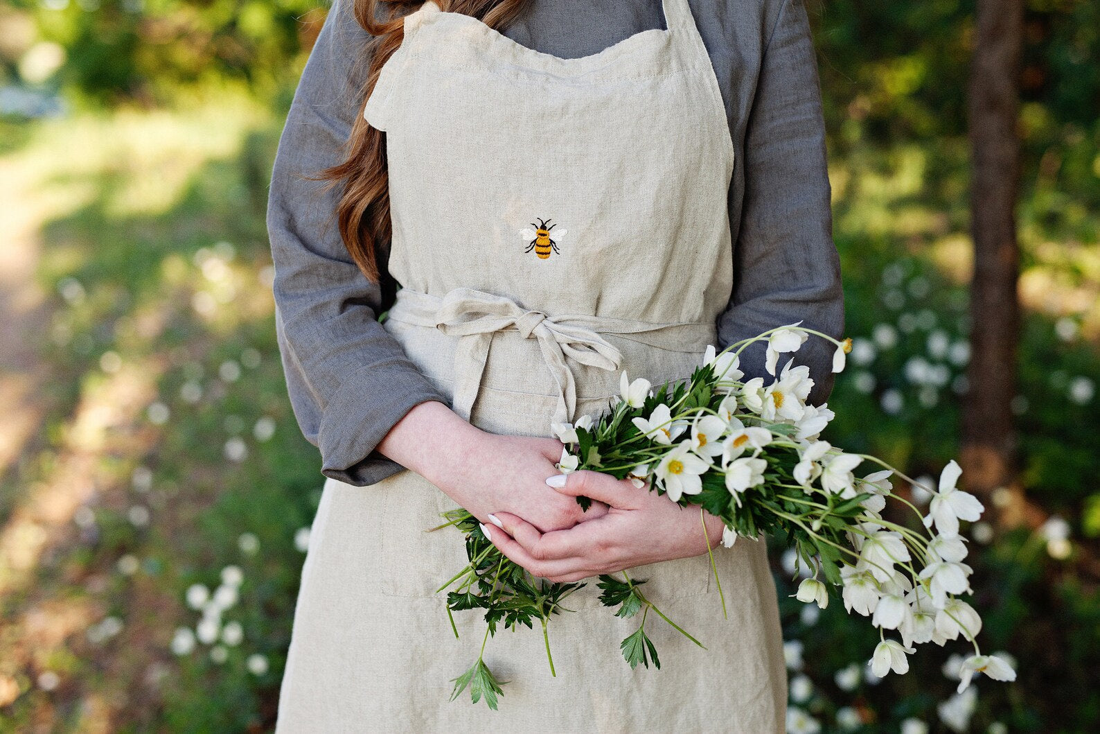 Natural Traditional Linen Apron
