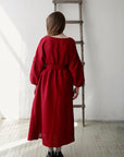 Cherry Kimono Linen Dress