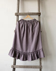 Mauve Victorian Linen Skirt