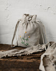 Chamomile Pouch Linen Bag