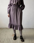 Mauve Victorian Linen Skirt