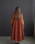 Rust Prairie Linen Dress