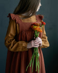 Rust Prairie Linen Dress