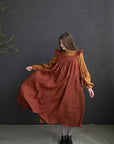 Rust Prairie Linen Dress