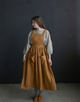 Mustard Cottage Linen Dress