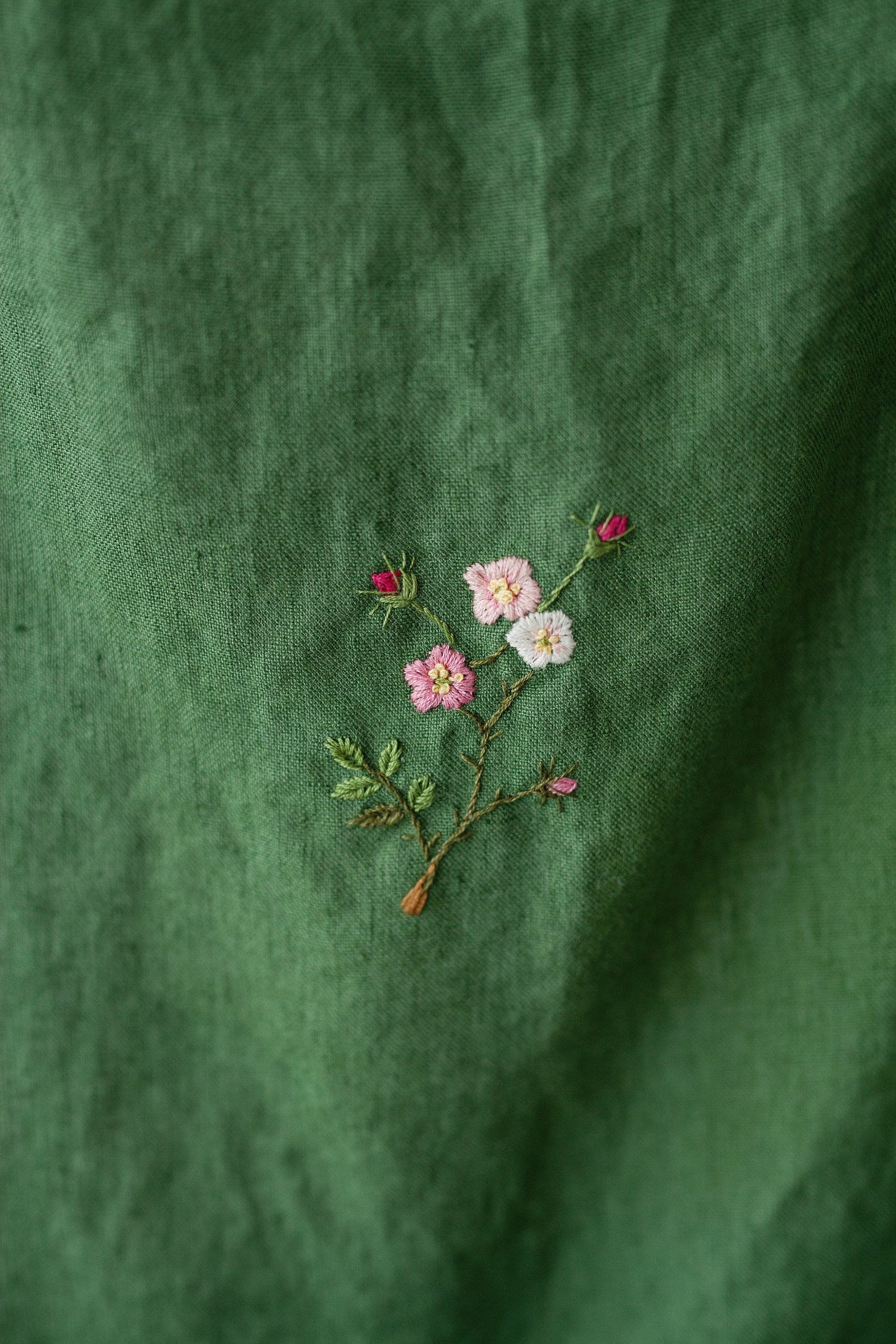 Apple Green Traditional Linen Apron