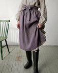 Mauve Apple Linen Apron