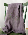 Mauve Apple Linen Apron