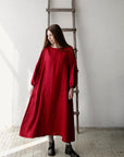 Cherry Kimono Linen Dress