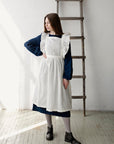 White Midi Vintage Linen Apron