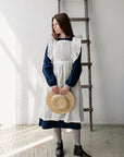 White Midi Vintage Linen Apron