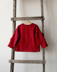 Cherry Long Sleeve Button Linen Shirt