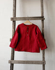 Cherry Long Sleeve Button Linen Shirt