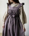 Mauve Prairie Linen Dress