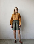 Sage Linen Shorts