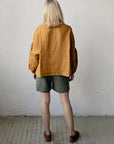 Sage Linen Shorts