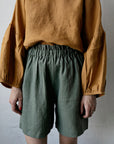 Sage Linen Shorts