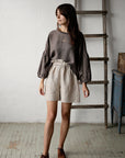 Natural Linen Shorts