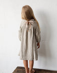 Natural Winter Ruffle Linen Dress