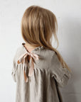 Natural Winter Ruffle Linen Dress