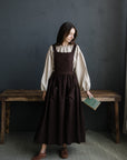 Chocolate Cottage Linen Dress