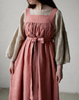 Salmon August Linen Dress