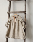 Natural Winter Ruffle Linen Dress