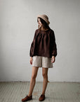 Chocolate Victorian Linen Tunic