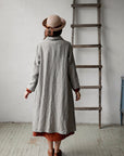 B&W Stripe Classic Linen Coat