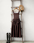 Chocolate Cottage Linen Dress