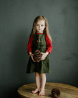 Forest Green Linen Apron