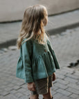 Mint Ruffle Linen Jacket