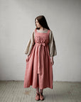 Salmon August Linen Dress