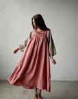 Salmon August Linen Dress