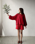 Cherry Fall Linen Tunic