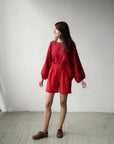 Cherry Fall Linen Tunic