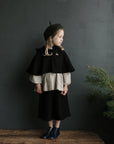 Black Little Red Riding Hood Linen Cape