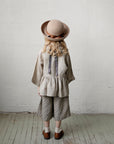 Natural Polka Dot Short Linen Culottes