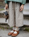 Natural Polka Dot Short Linen Culottes