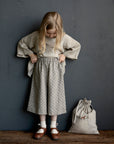 Natural Polka Dot Short Linen Culottes