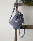 Pig & Mushroom Linen Backpack
