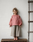 Natural Polka Dot Short Linen Culottes