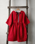 Red Polka Dot Exclusive North Linen Dress