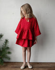 Red Polka Dot Exclusive North Linen Tunic